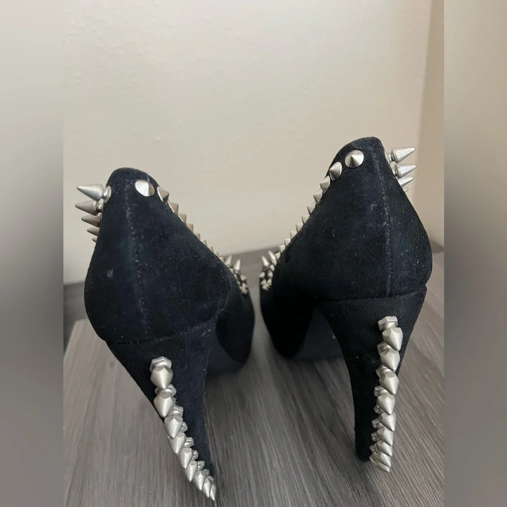 Jeffrey Campbell Madame Spike Suede Studded Platform Pump - Picture 6 of 7